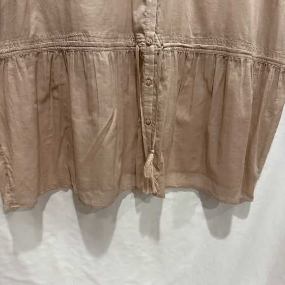 Torrid Size 5 Boho Gauzy Cotton Peasant Top Tassel Detail Relaxed Fit Milkmaid - Picture 5 of 14